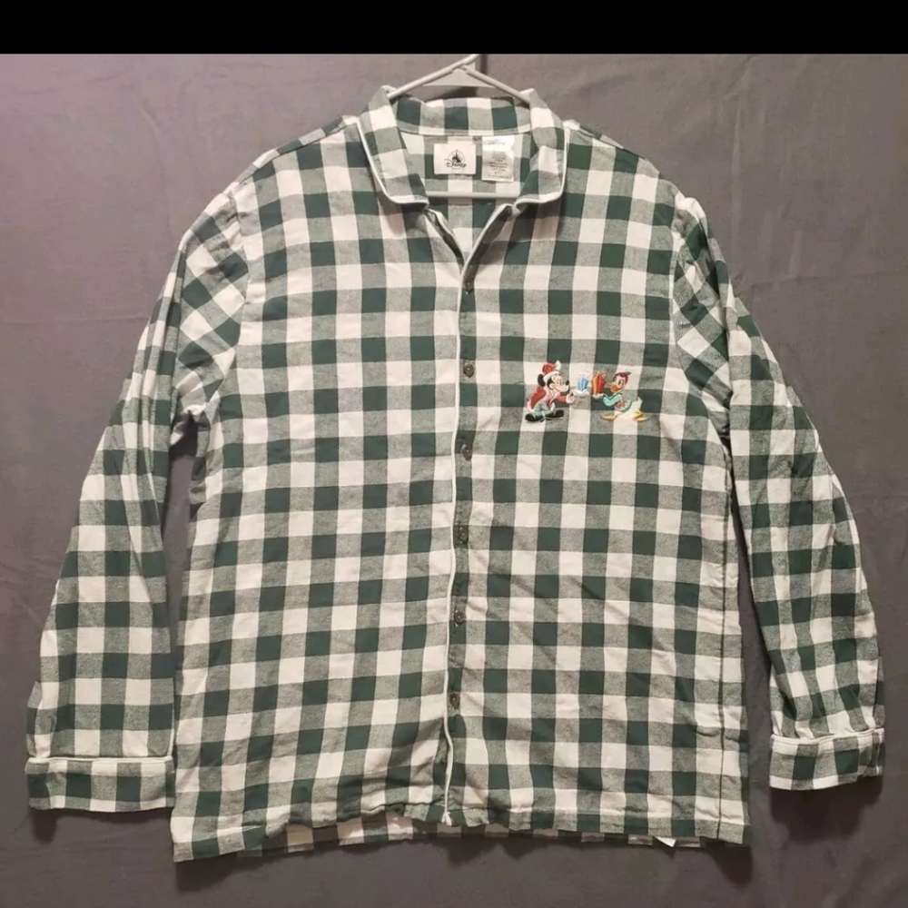 Disney Mickey Mouse Large Green plaid